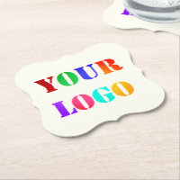 Your Company Logo Business Paper Coaster Example