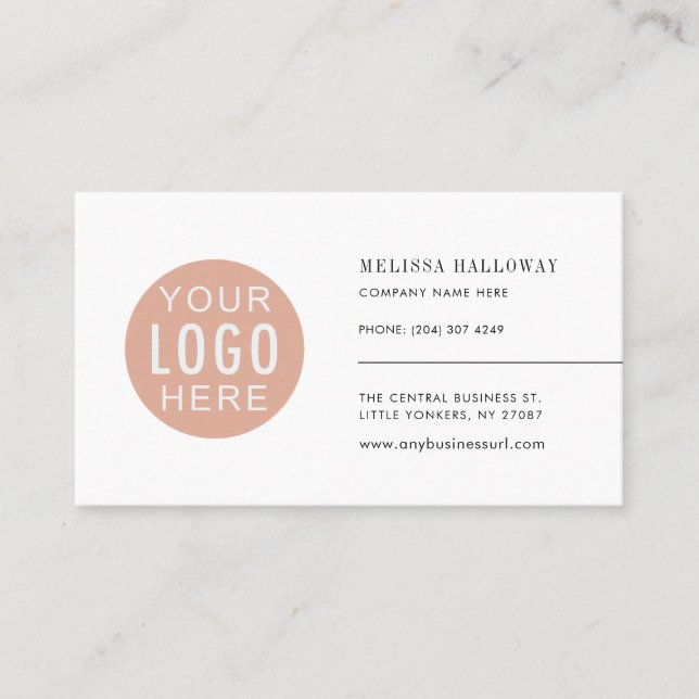 Your Company Logo Corporate Minimalist Business Card (Front)