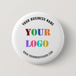 Your Company Logo Custom Text Business Button