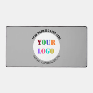Your Company Logo Custom Text Business Desk Mat