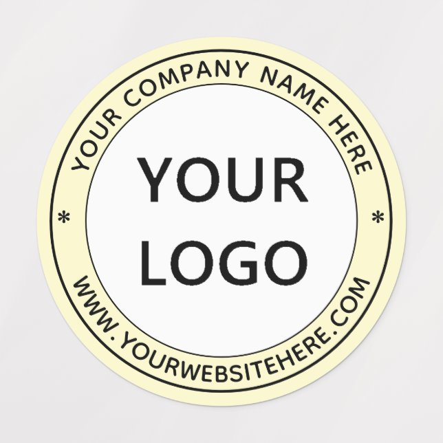 Your Company Logo Custom Text Business Labels (Design 1)