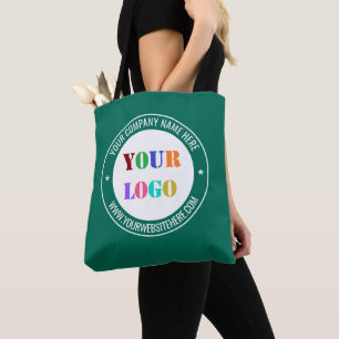 Your Company Logo Custom Text Business Tote Bag