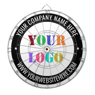 Your Company Logo Custom Text Dart Board Template