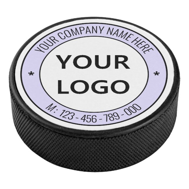 Your Company Logo Custom Text Hockey Puck Template (3/4)