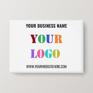 Your Company Logo Custom Text Name Business Button