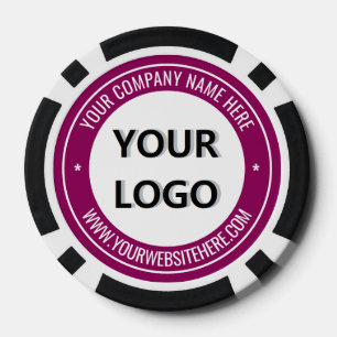 Your Company Logo Custom Text Poker Chips Template