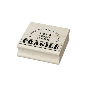Your Company Logo Fragile shipping rubber stamp