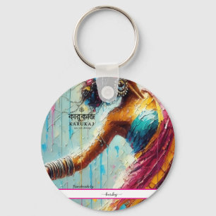 Your company logo & Handmade By Your company Name Key Ring