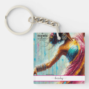 Your company logo & Handmade By Your company Name Key Ring