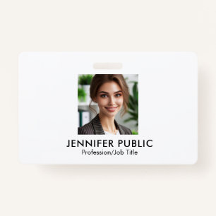 Your Company Logo Here Employee Photo Template ID Badge