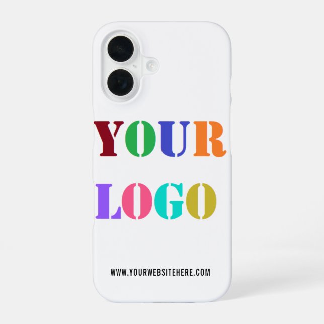 Your Company Logo iPhone Case Example Custom Text (Back)