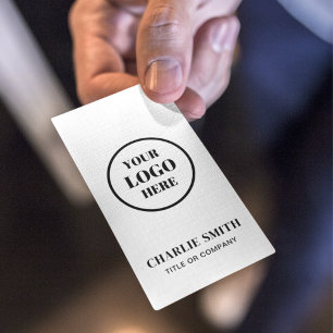 Your Company Logo l Minimal Modern Black & White  Business Card