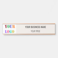 Your Company Logo Name Business Door Sign Template