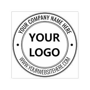 Your Company Logo Name Website Round Stamp Example