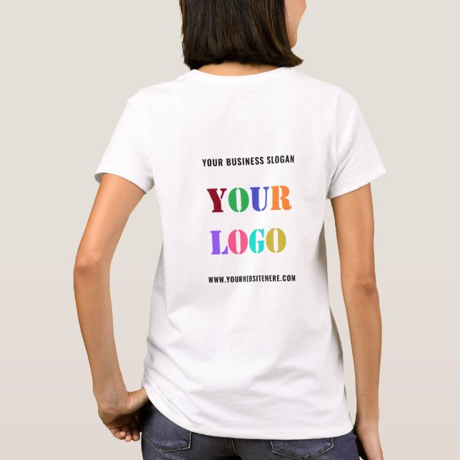 Your Company Logo Name Website T-Shirt Template (Back)