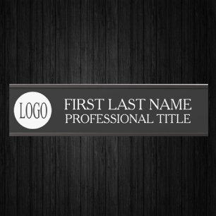Your Company Logo Office Door Sign Black and White