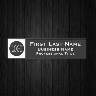 Your Company Logo Office Door Sign Black and White