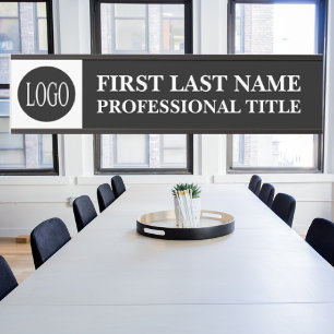 Your Company Logo Office Door Sign Black and White