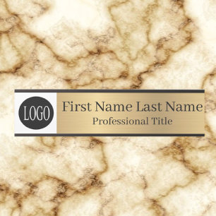 Your Company Logo Office Door Sign Faux Gold