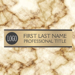 Your Company Logo Office Door Sign Faux Gold