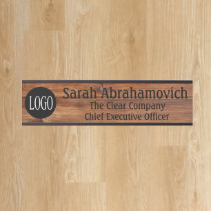 Your Company Logo Office Door Sign Long Name