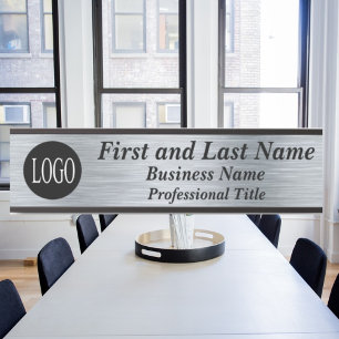 Your Company Logo Office Door Sign Metallic Look