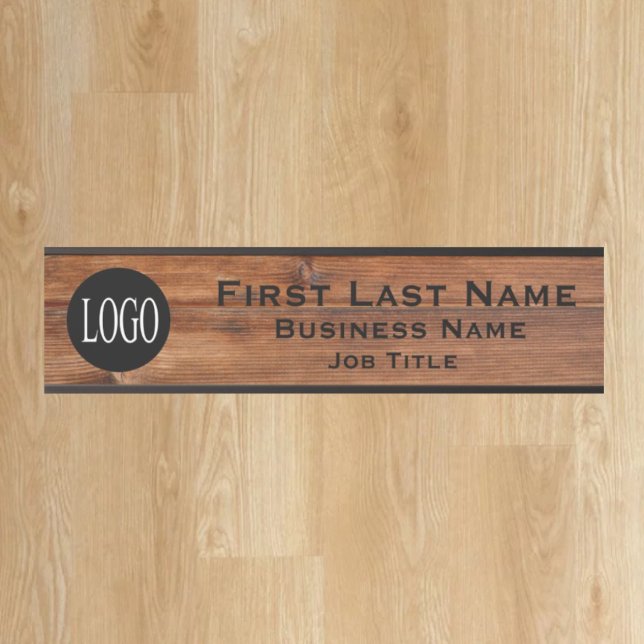 Your Company Logo Office Door Sign Rustic Wood (Creator Uploaded)