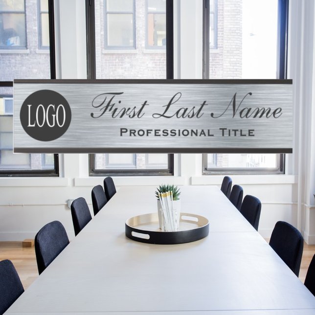 Your Company Logo Office Door Sign Silver Look (Creator Uploaded)