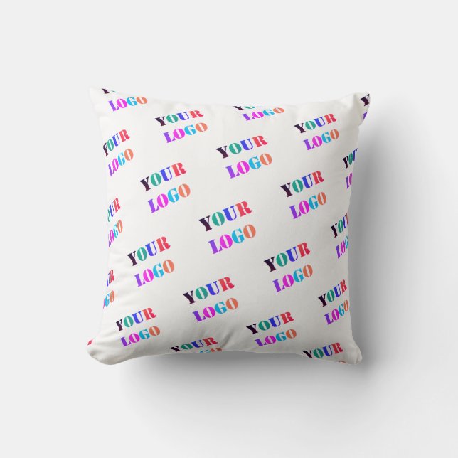Your Company Logo or Photo Business Throw Pillow (Front)