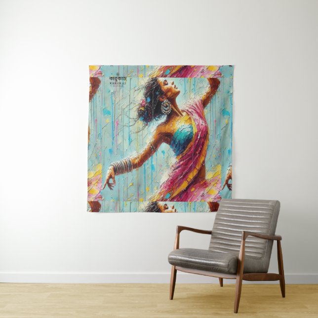 Your company logo & personalised image tapestry (In Situ)