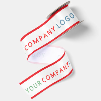 your company logo personalised satin ribbon