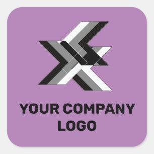 YOUR COMPANY LOGO,personalised Square Sticker
