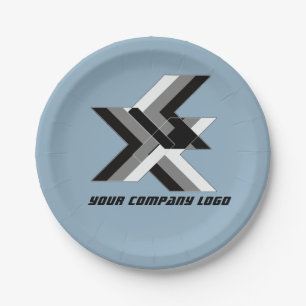YOUR COMPANY LOGO,personalized,add your text Paper Plate