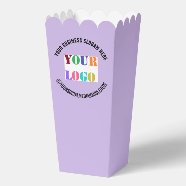 Your Company Logo Popcorn Box Example Custom Text (Front)