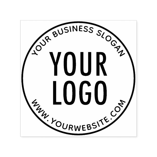 Your Company Logo Promotional Round Custom Self-inking Stamp (Design)