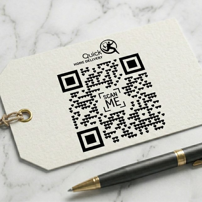 Your Company Logo QR Code Rubber Stamp (Custom QR Code Rubber Stamp)