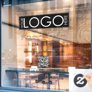 Your Company Logo Storefront QR Code Social Media