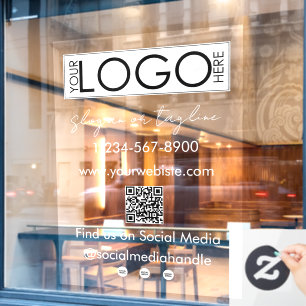 Your Company Logo Storefront QR Code Social Media