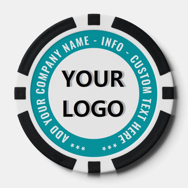 Your Company Logo Text Branded Poker Chips Example (Front)