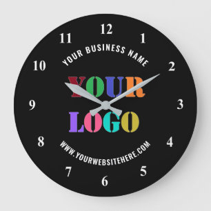 Your Company Logo Text Business Clock Choose Colou