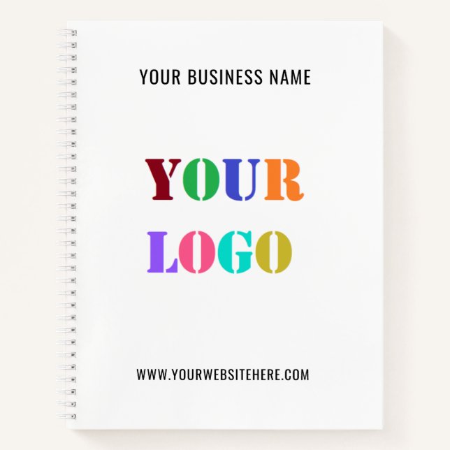 Your Company Logo Text Business Notebook Template (Front)