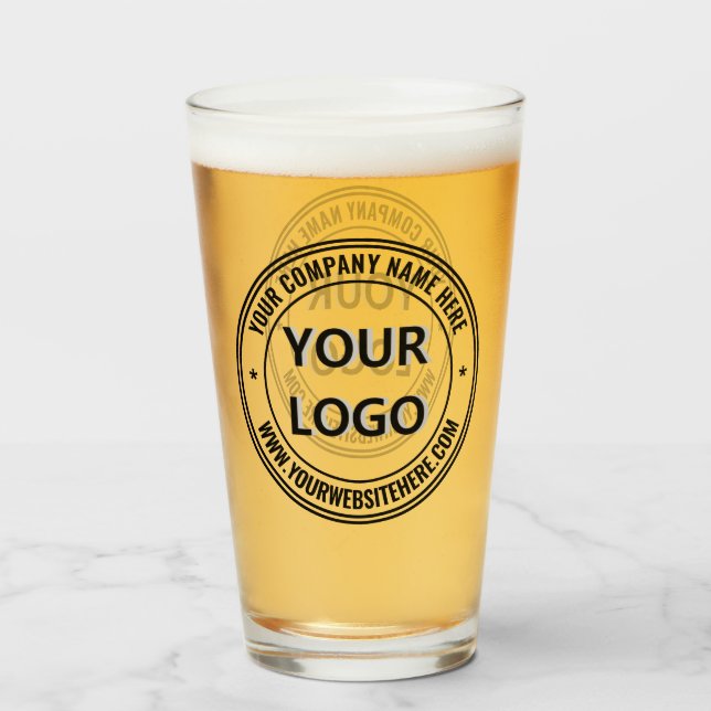 Your Company Logo Text Business Promotional Glass (Front Filled)