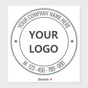 Your Company Logo Text Business Sticker Template