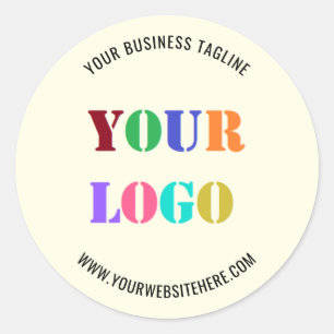 Your Company Logo Text Business Stickers Template