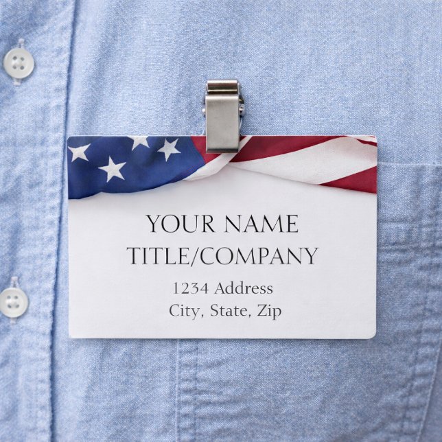 Your Company Name American Flag Tag (Creator Uploaded)