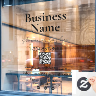 Your Company Name Storefront QR Code Contact Info
