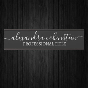 Your Company Office Door Sign Black and White