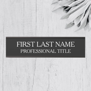 Your Company Office Door Sign Black and White