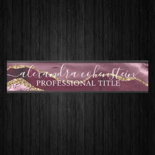 Your Company Office Door Sign Burgundy and Gold
