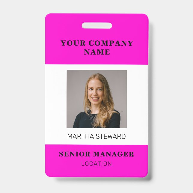Your Company Photo id ID Badge (Front)